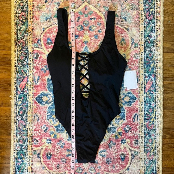 The Bikini Lab Black Crisscross One-Piece Swimsuit - Picture 3 of 5